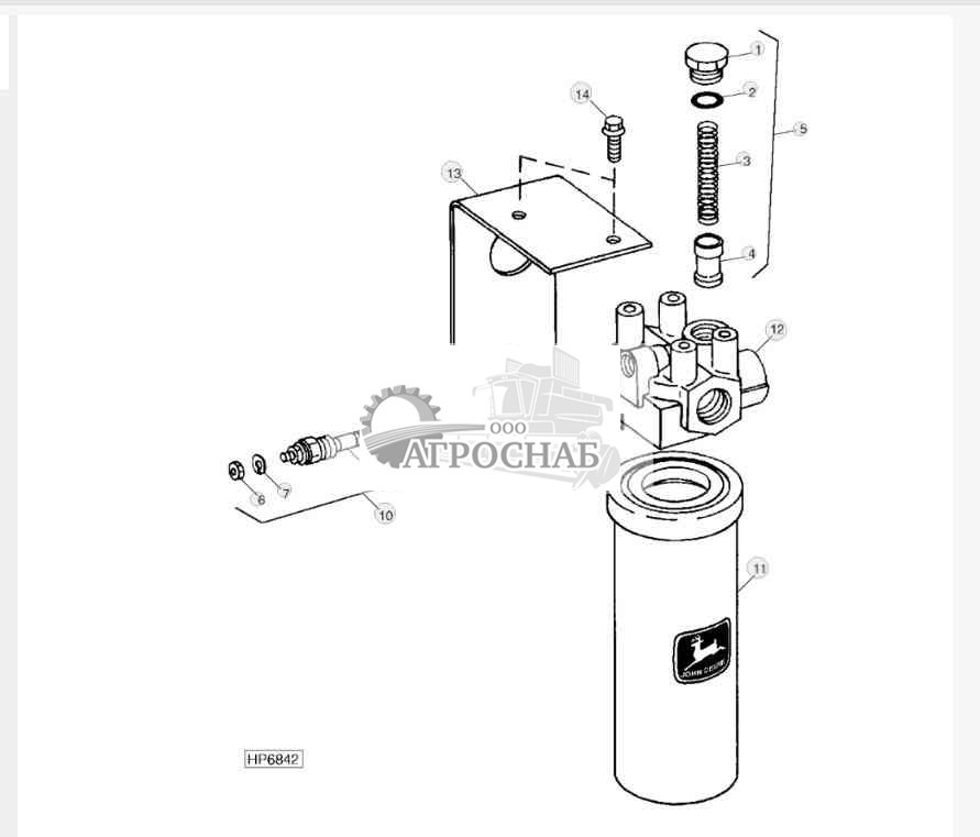 Узел масляного фильтра коробки передач двигателя 